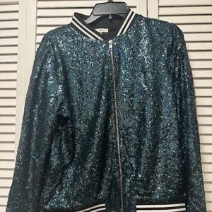 Soprano Blue and Green sequin jacket